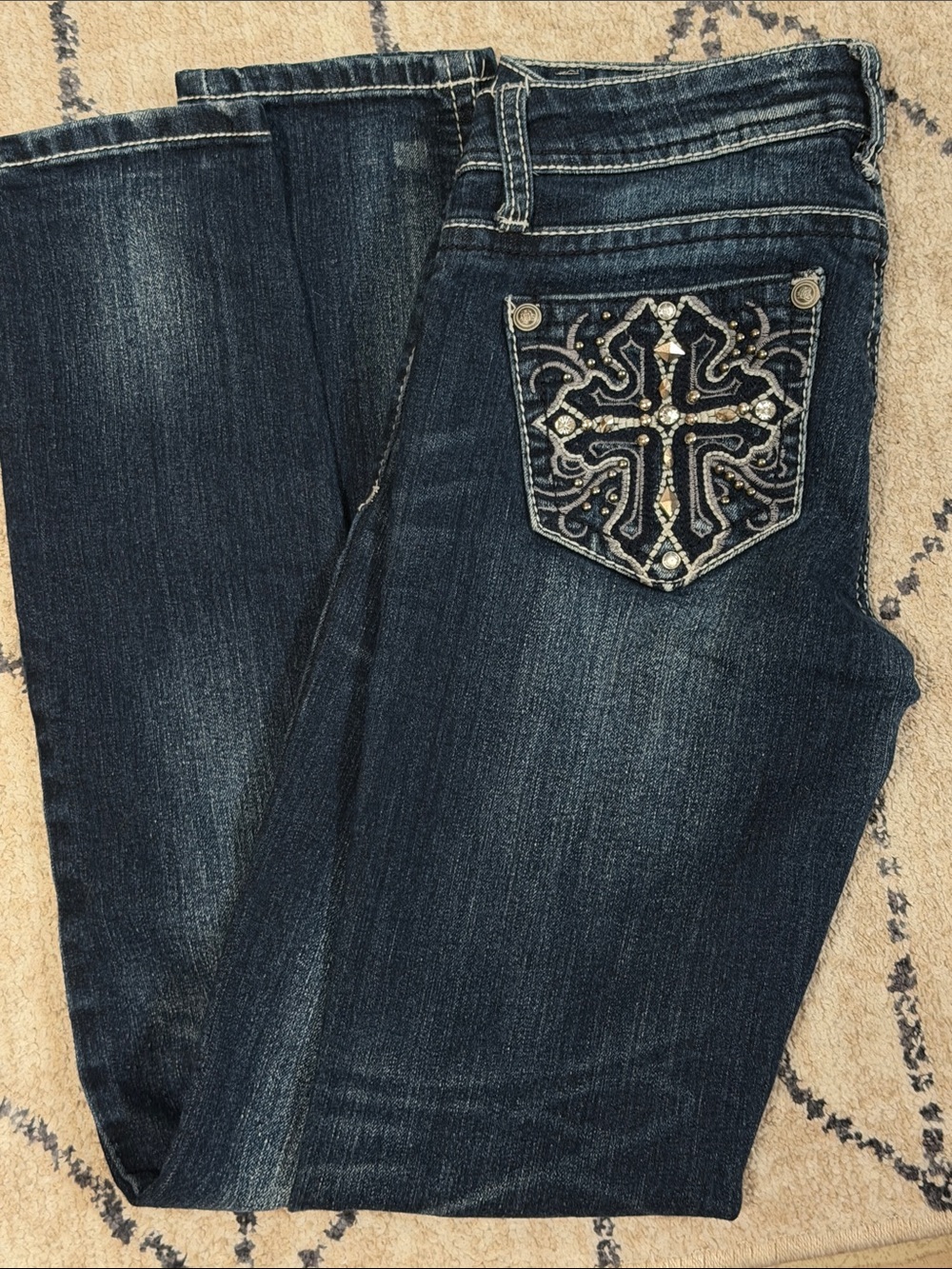 ZCO JEANS Embellished Dark Wash
